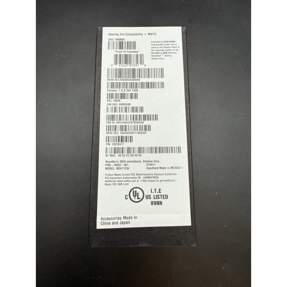 BlackBerry Torch 9850 VERIZON GSM 3G Qwerty Slider Touch Smartphone Brand NEW - Picture 6 of 6